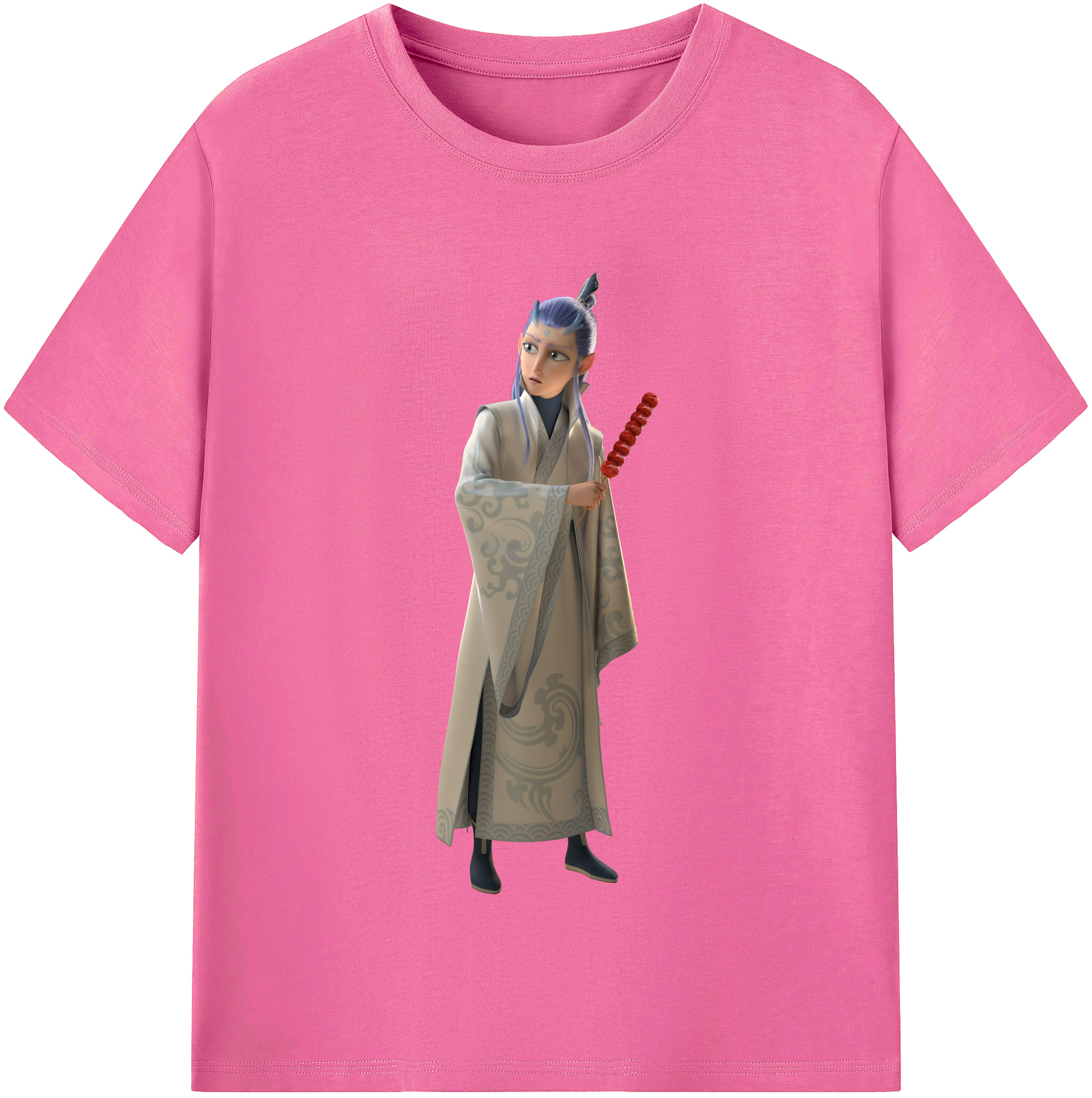 （画像用） Ne Zha 2 ナタ 魔童の大暴れ レディースカジュアルプリントTシャツ（綿100％）